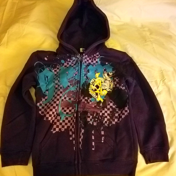 Boys Purple Graphic Design Large 6 Sweater, Shirt, Pants Set Large 6 (Like New) - Picture 1 of 16